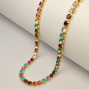 Collar Golden Strass Multicolor